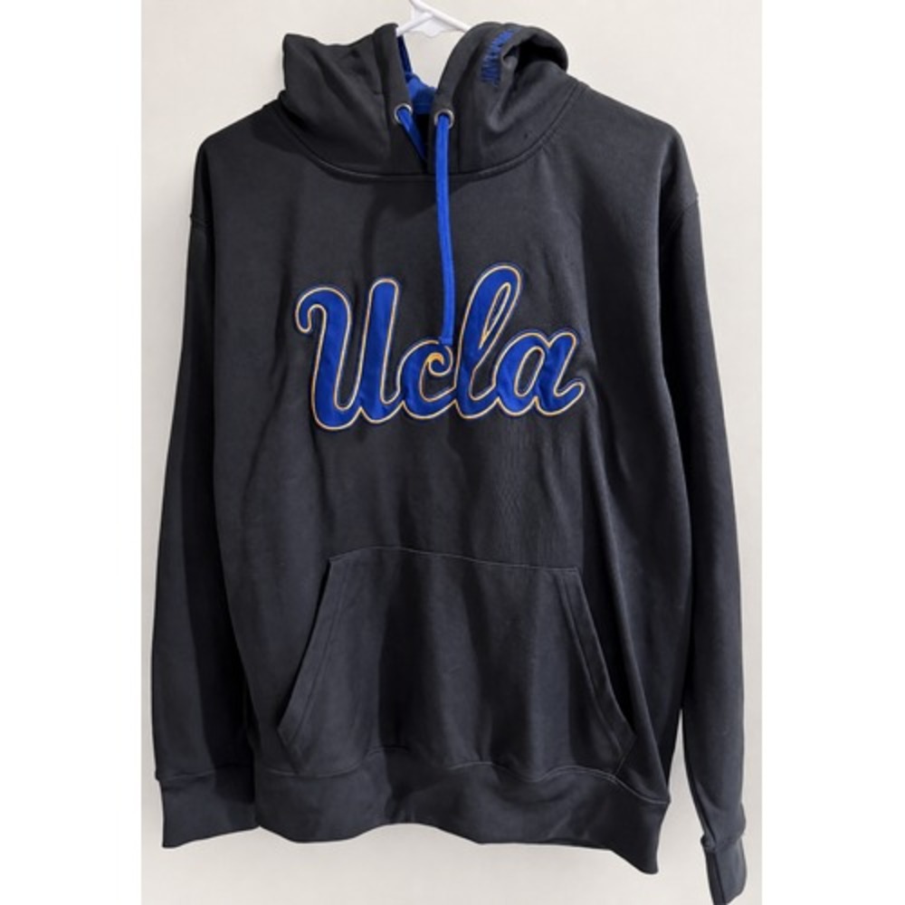 VINTAGE UCLA Hoodie Mens Medium Blue Gray Pullover Sweatshirt Bruins Stadium